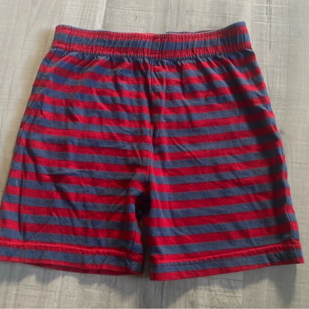Red and Blue Striped Shorts boys size 12-18 months